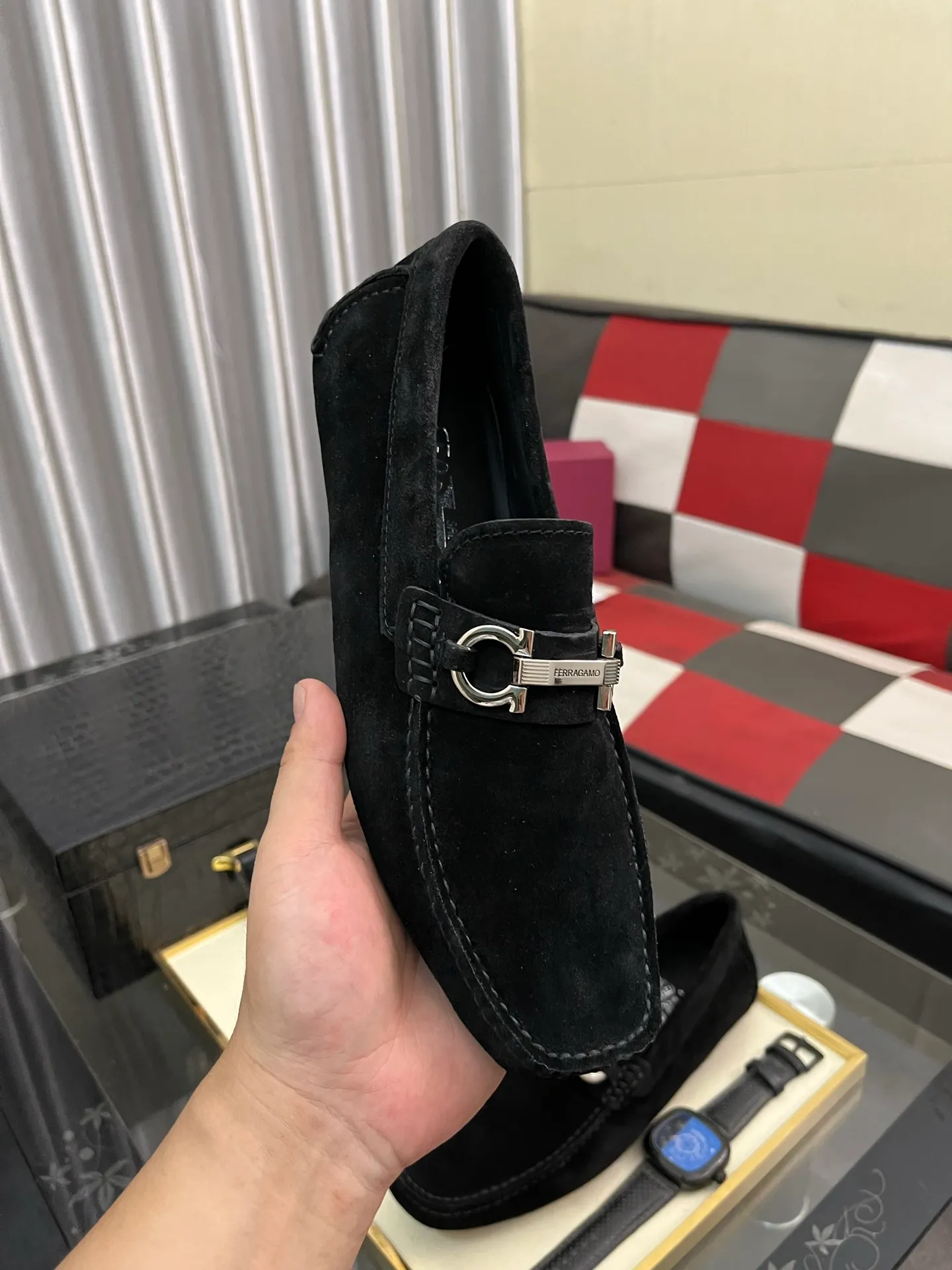 Men's shoes 💰560⌚️⌚️ Ferragamo [Ferragamo] new high-end quality framed shoes. The style is luxurious and elegant, with equal emphasis on practicality and style. We pay special attention to quality and details. The shoe last leather, workmanship and comfort are not inferior! Material: Imported first-layer soft cowhide leather upper ➕Genuine leather lining, code number: 38-446️⃣colors available